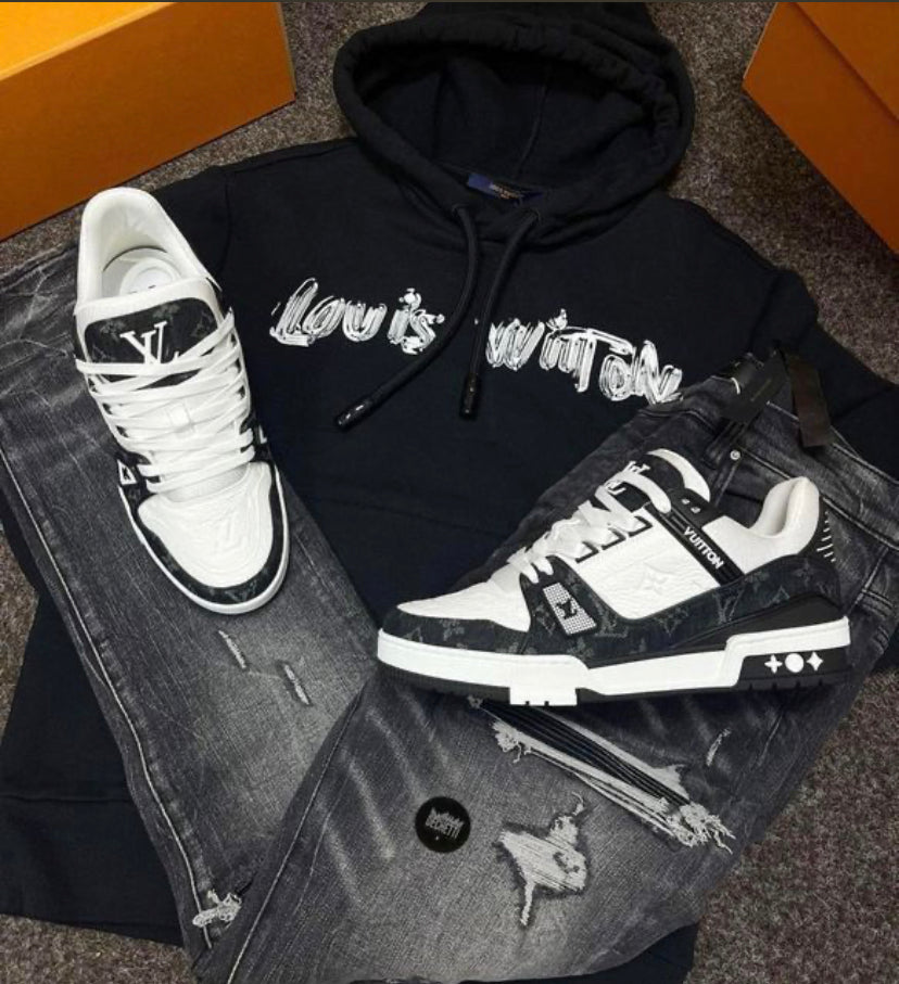 Amiri jeans lv trainer lv hoodiew